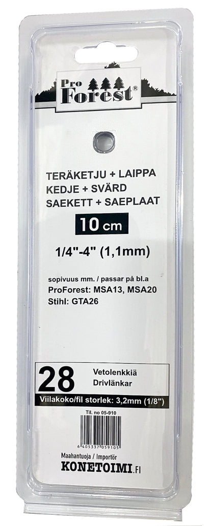 Ketju-laippapaketti 1/4"-4"-1,1mm (micro) ProForest